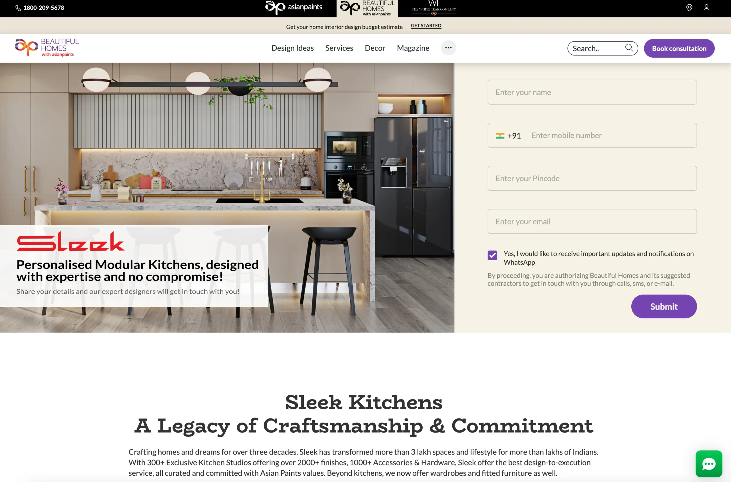 Sleek Wardrobes website Sleek Wardrobes website