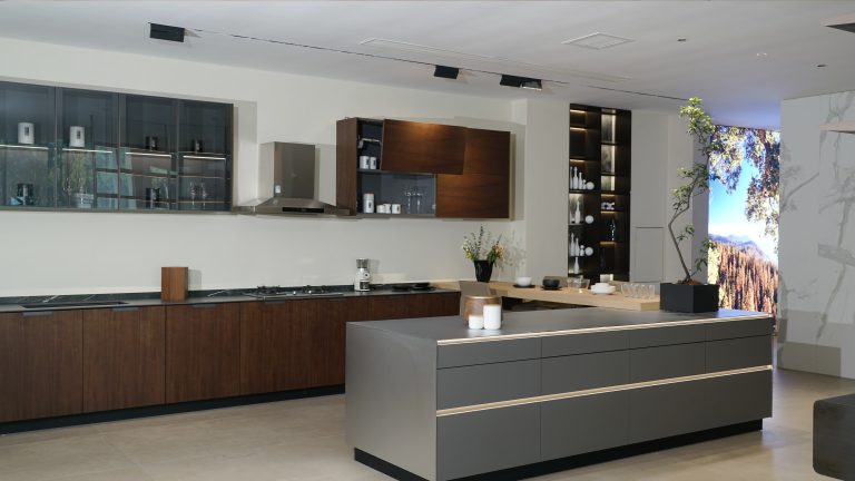 grey kitchen cabinet