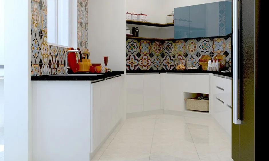 white cabinet with corner cabinets featuring pull out trays modern White Kitchen Cabinet Under Corner Cabinets