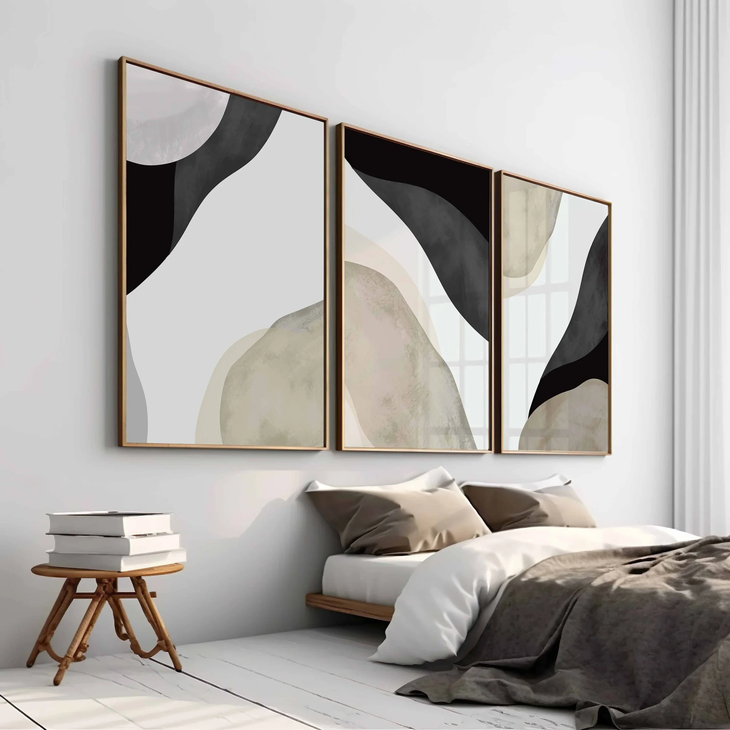modern bedroom Curated Wall Art modern bedroom Curated Wall Art