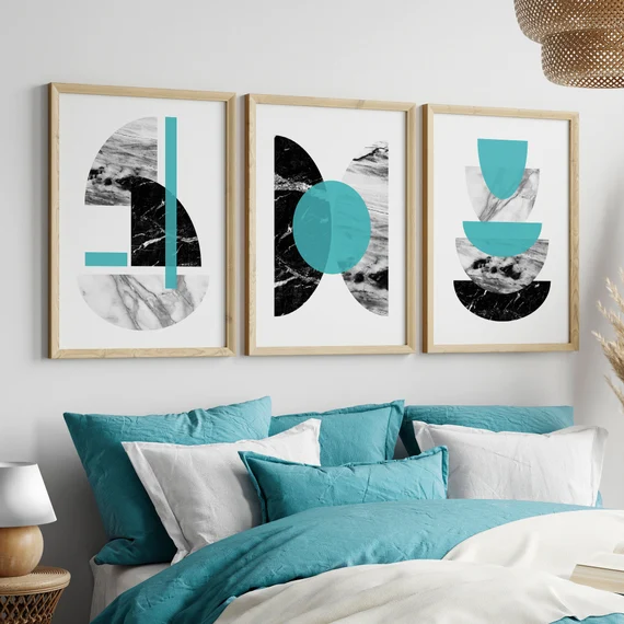 modern bedroom Geometric Wall Art modern bedroom Geometric Wall Art