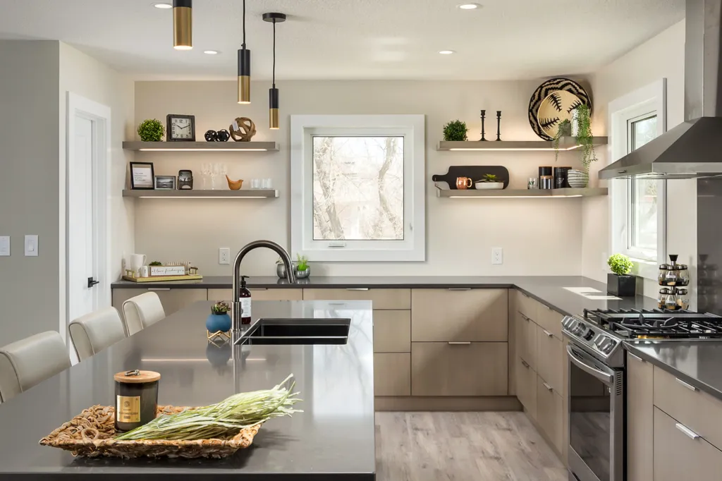 modern kitchen Floating Shelves