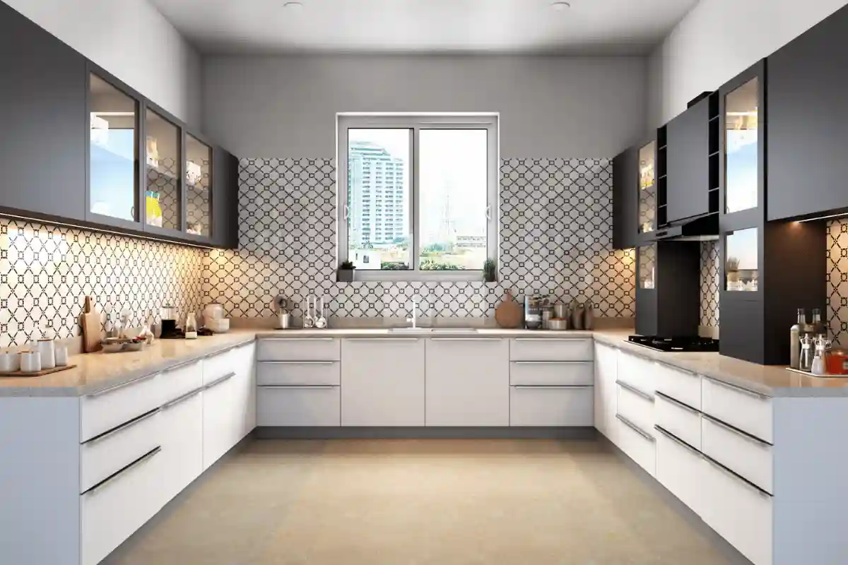 modern kitchen Glass Cabinets