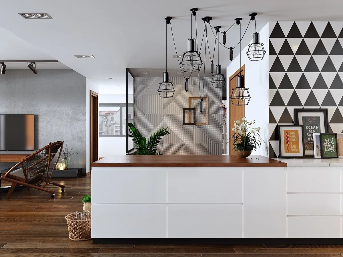 modern kitchen Textured Wall Finishes