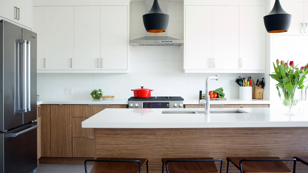 modern kitchen Warm Wood Accents
