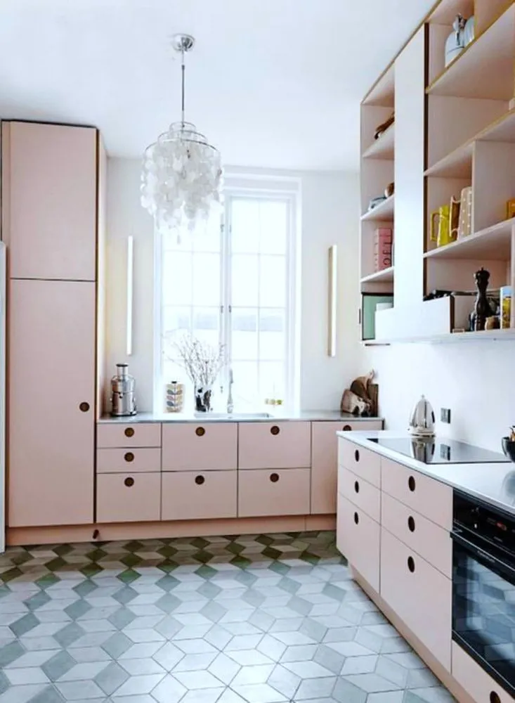 modern painting Kitchen Cabinets Dusty Rose Cabinets
