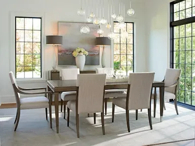 Norwood Furniture dining table in a modern dining room with elegant decor