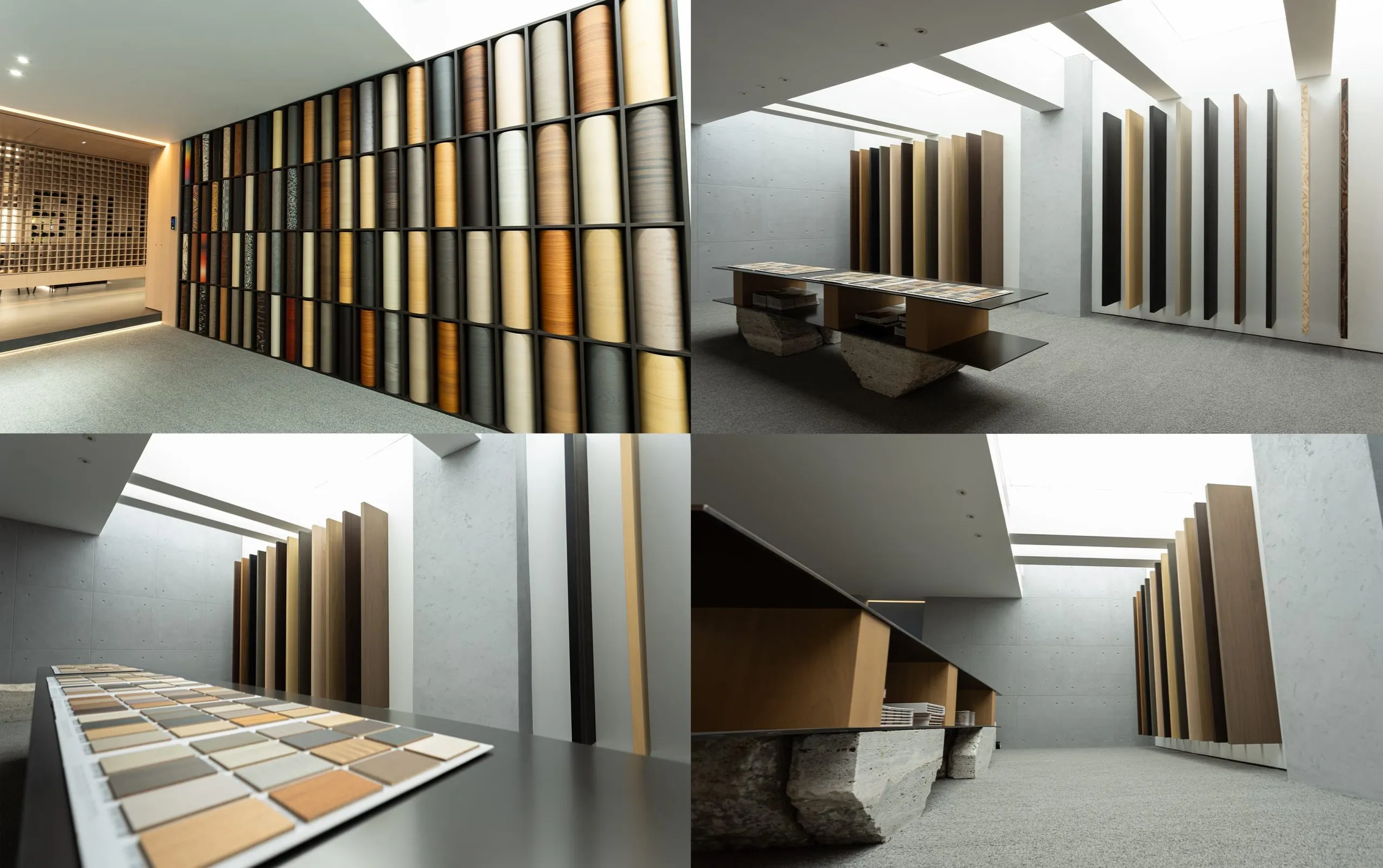 Room with veneer material walls and contemporary furniture Room with veneer material walls and contemporary furniture