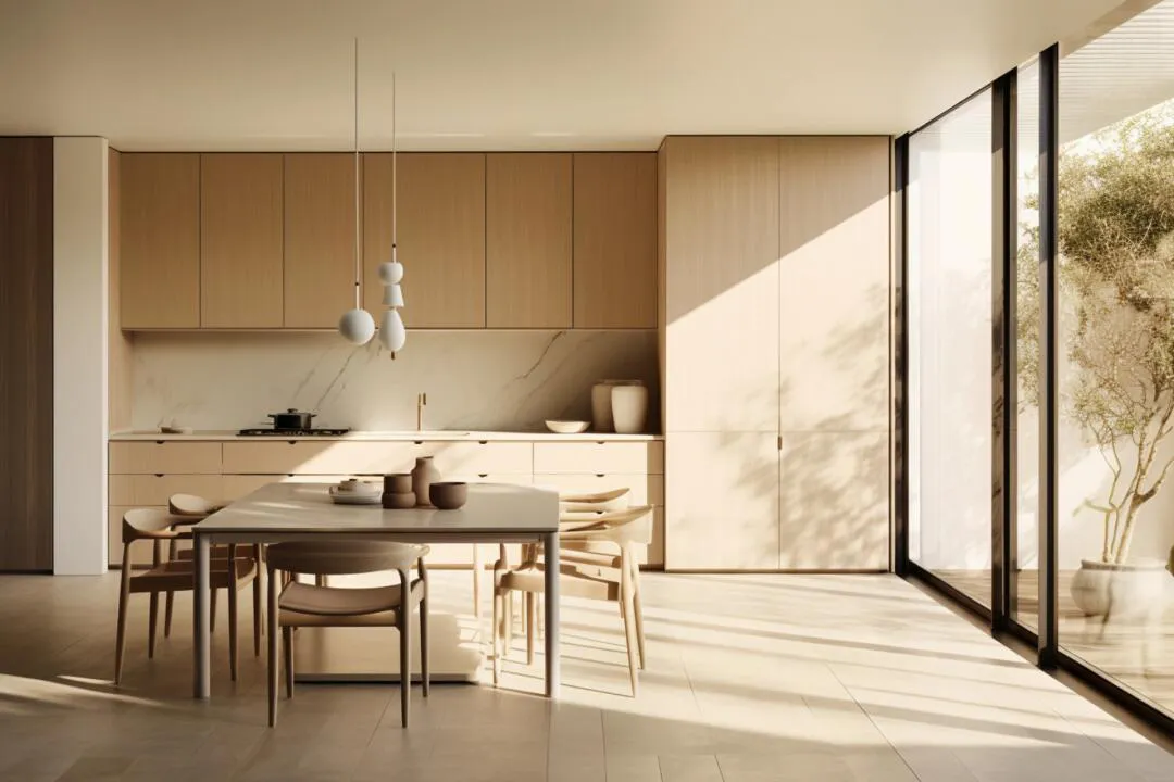 Scandinavian style kitchen with light wood finishes and a clean layout Scandinavian style kitchen with light wood finishes and a clean layout