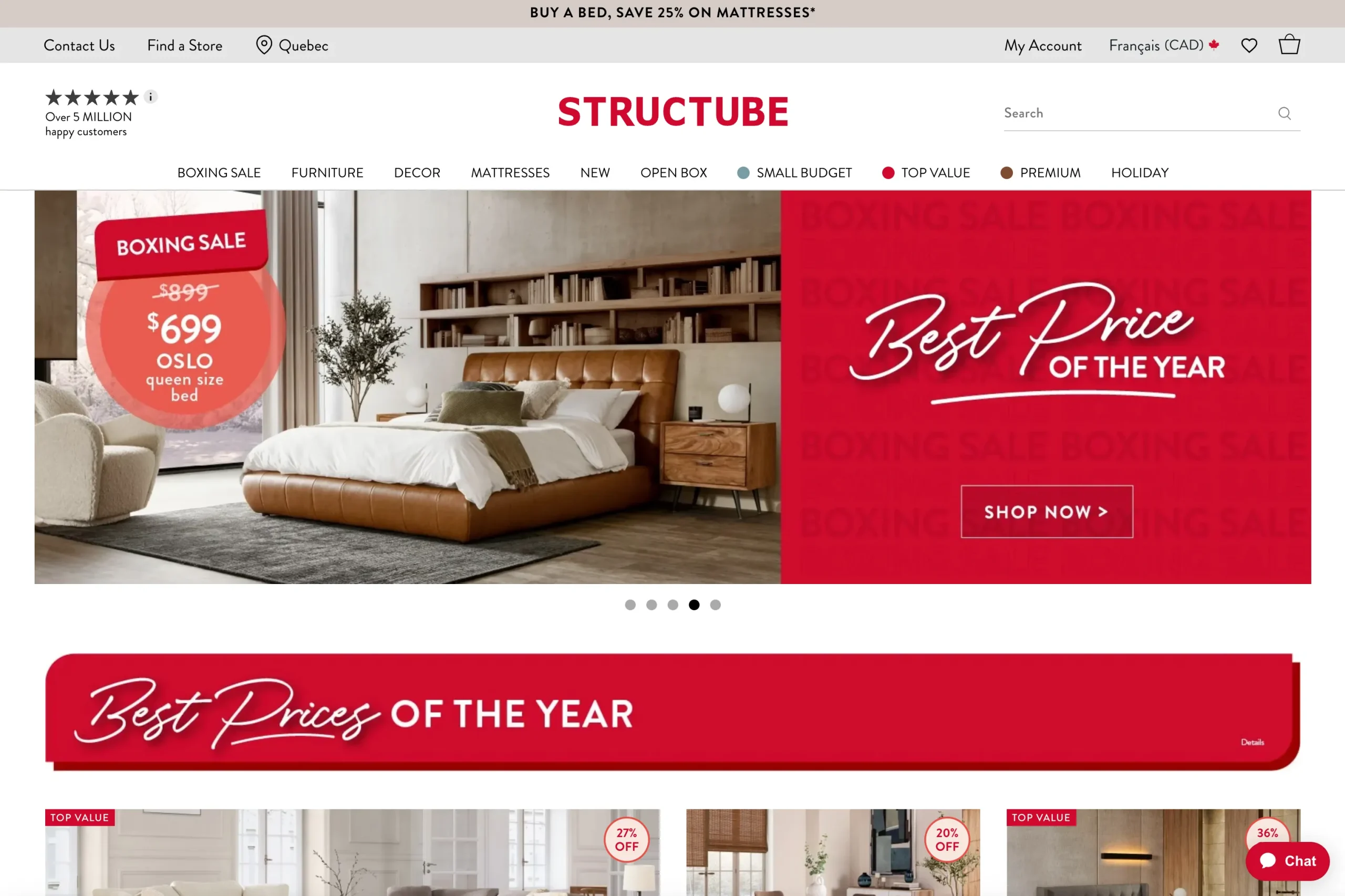 Structube website Structube website