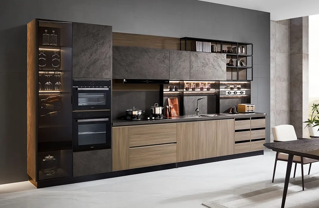 Stunning modern Greige Kitchen Cabinets High Contrast Kitchens with Greige and Dark Wood Stunning modern Greige Kitchen Cabinets High Contrast Kitchens with Greige and Dark Wood
