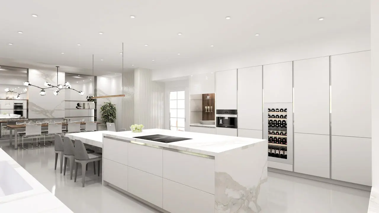 Design Ideas and Trends for Waterfall Islands Minimalist White Quartz Islands Design Ideas and Trends for Waterfall Islands Minimalist White Quartz Islands
