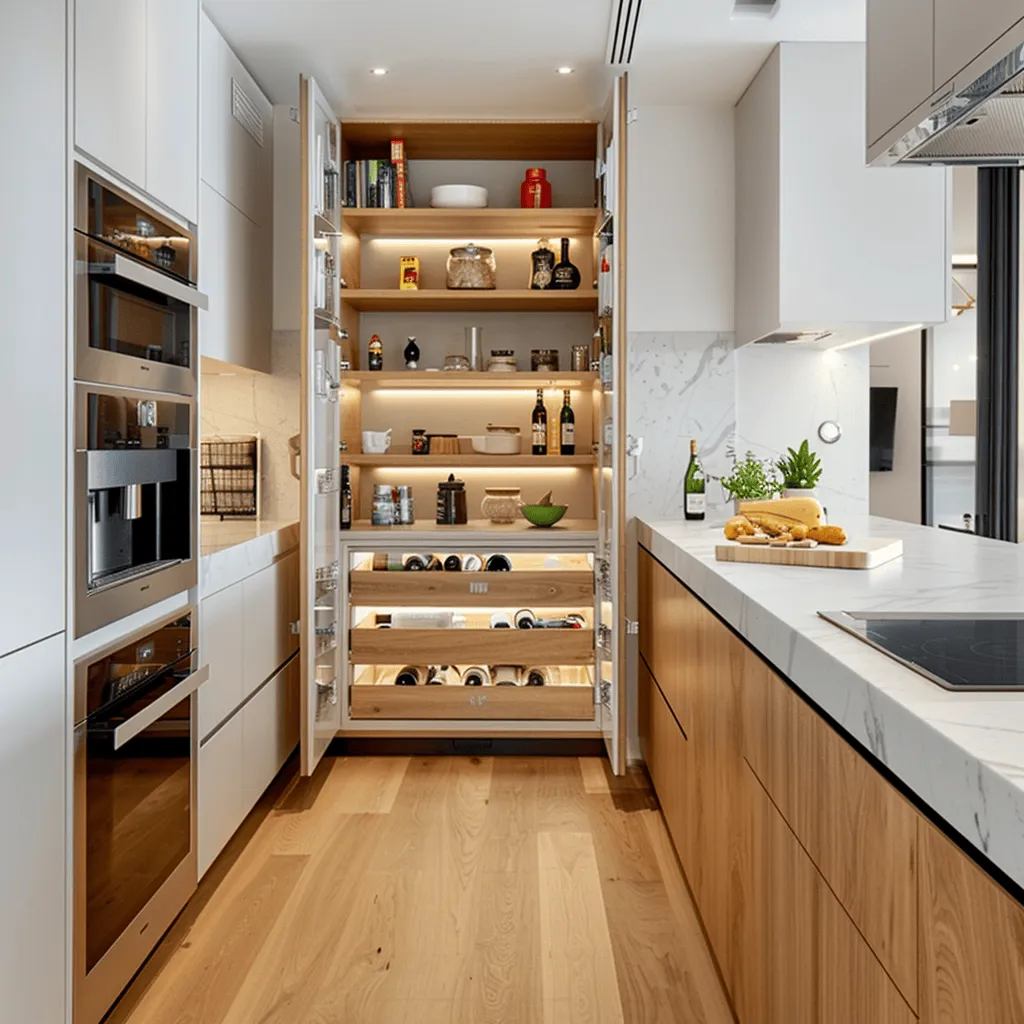 Minimalist kitchen idea Efficient Layouts