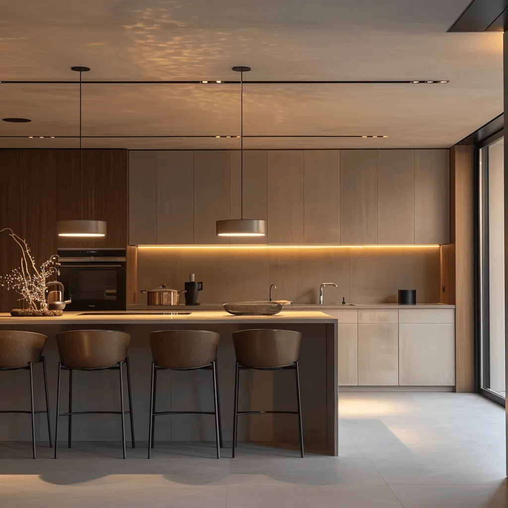 Minimalist kitchen idea Lighting for Minimalist Kitchens