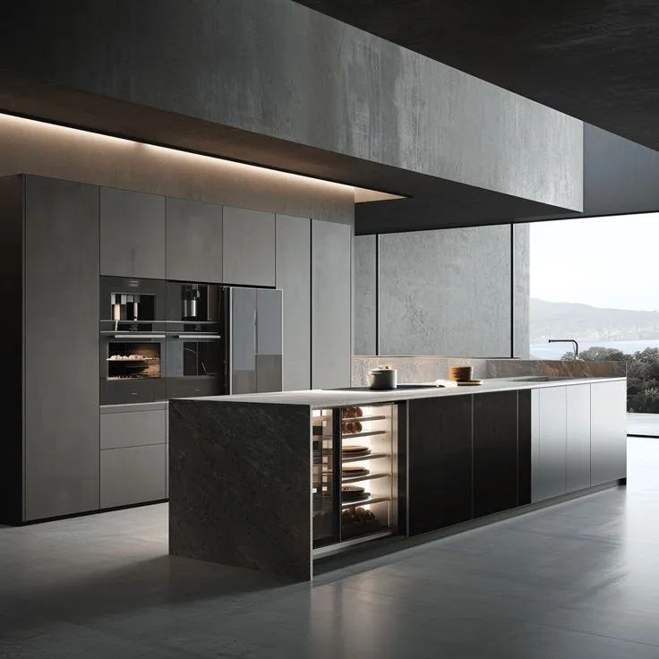Minimalist kitchen idea Seamless Appliances