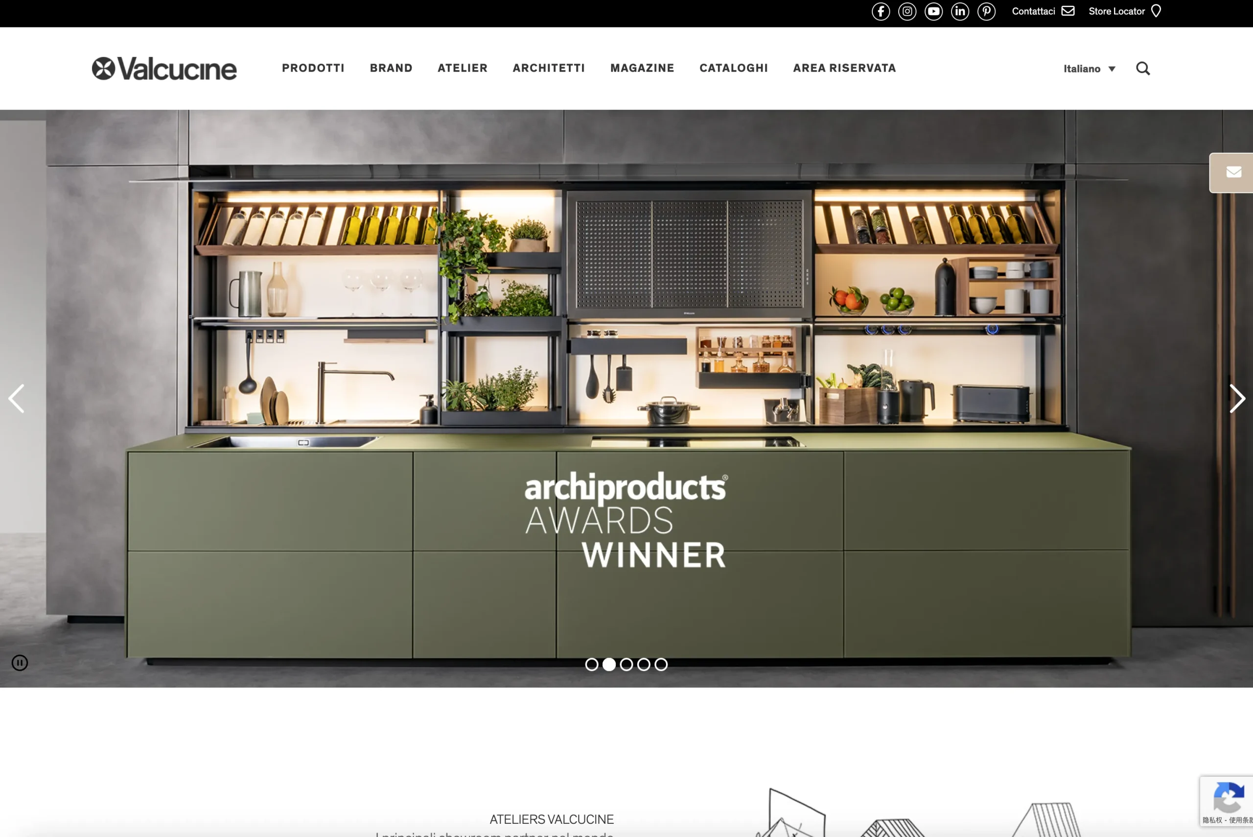 Valcucine website