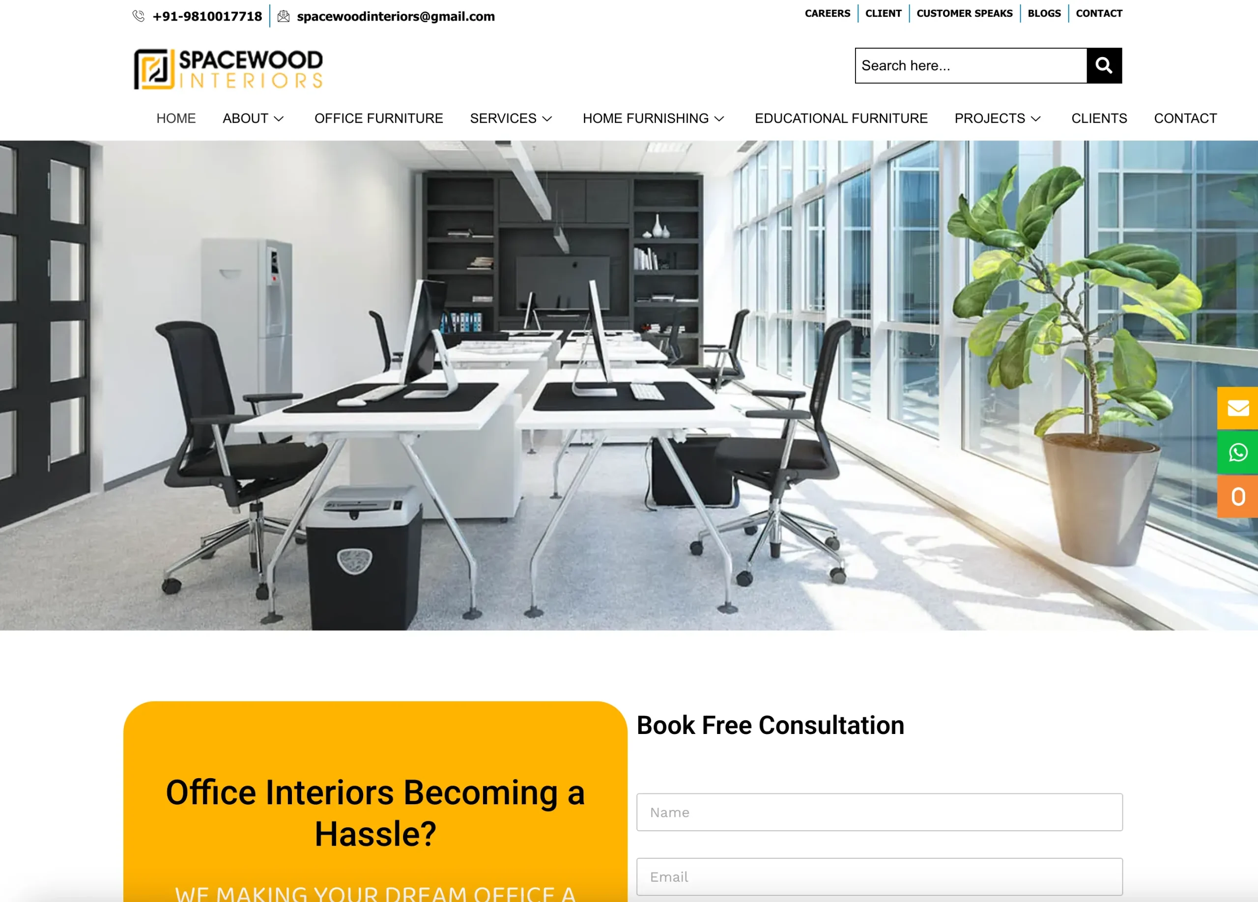Spacewood Interiors website Spacewood Interiors website