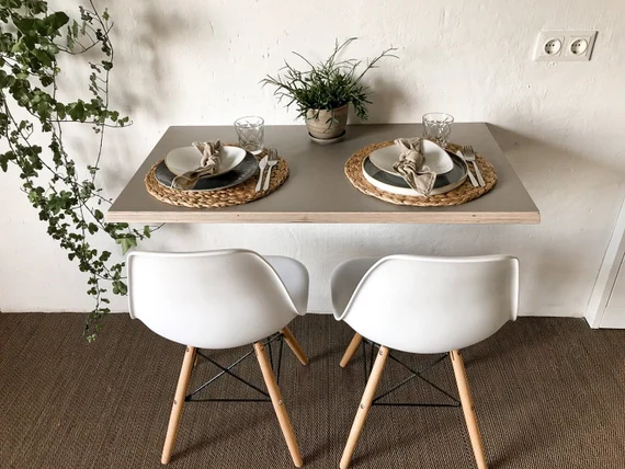 Wall mounted Dining Table for small spaces in daily life Wall mounted Dining Table for small spaces in daily life