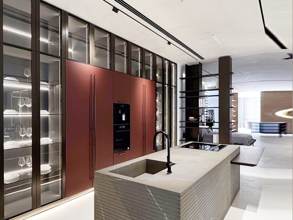 grey kitchen cabinet
