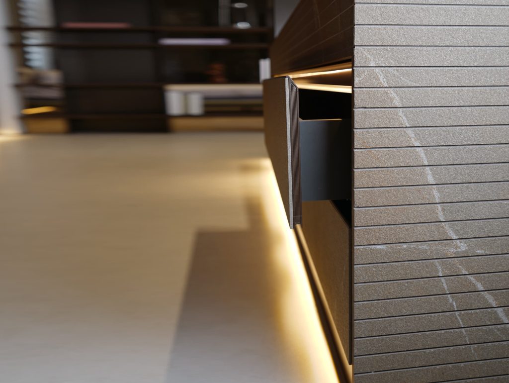 modern kitchen cabinet island led light