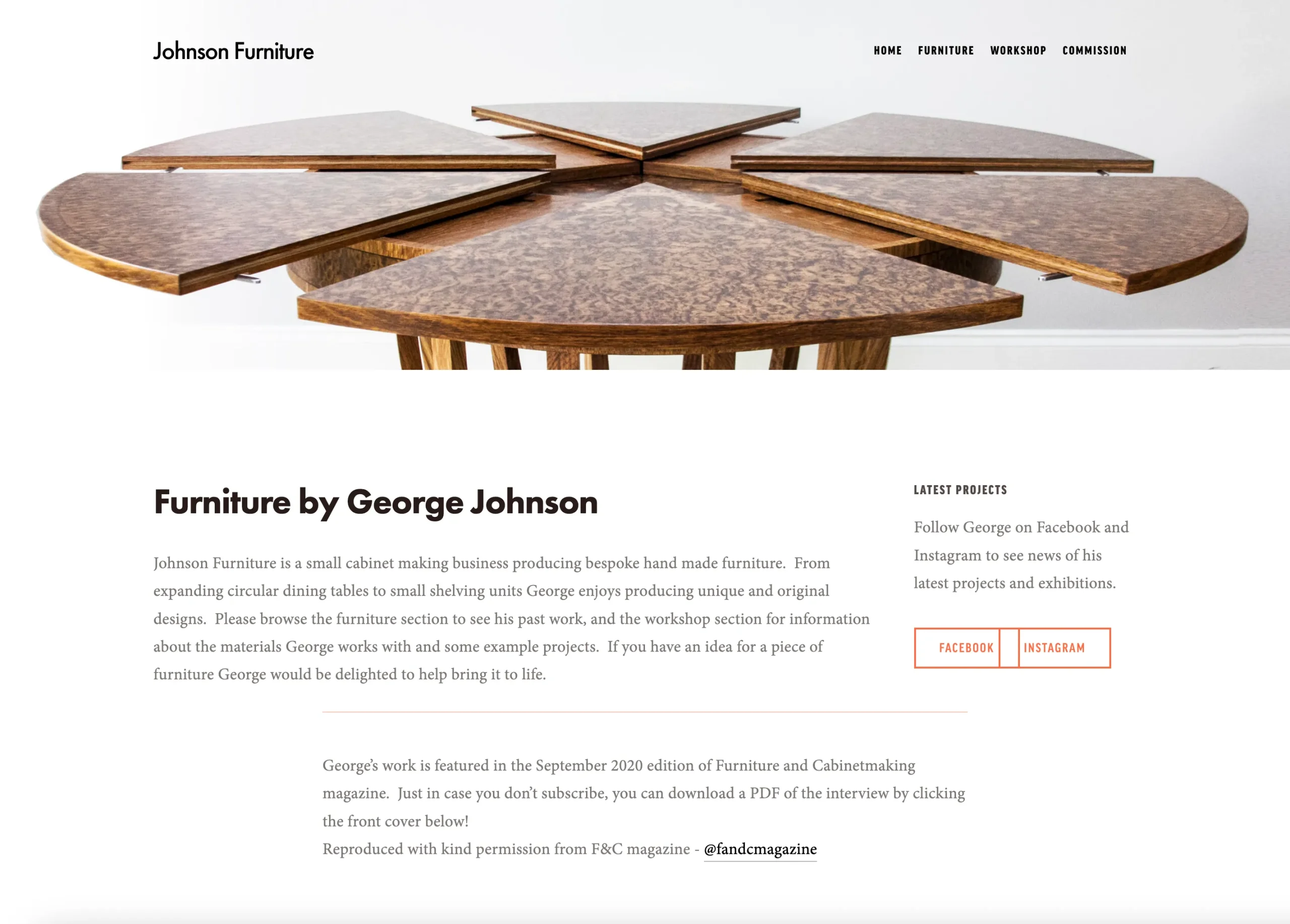 Johnson Furniture website Johnson Furniture website