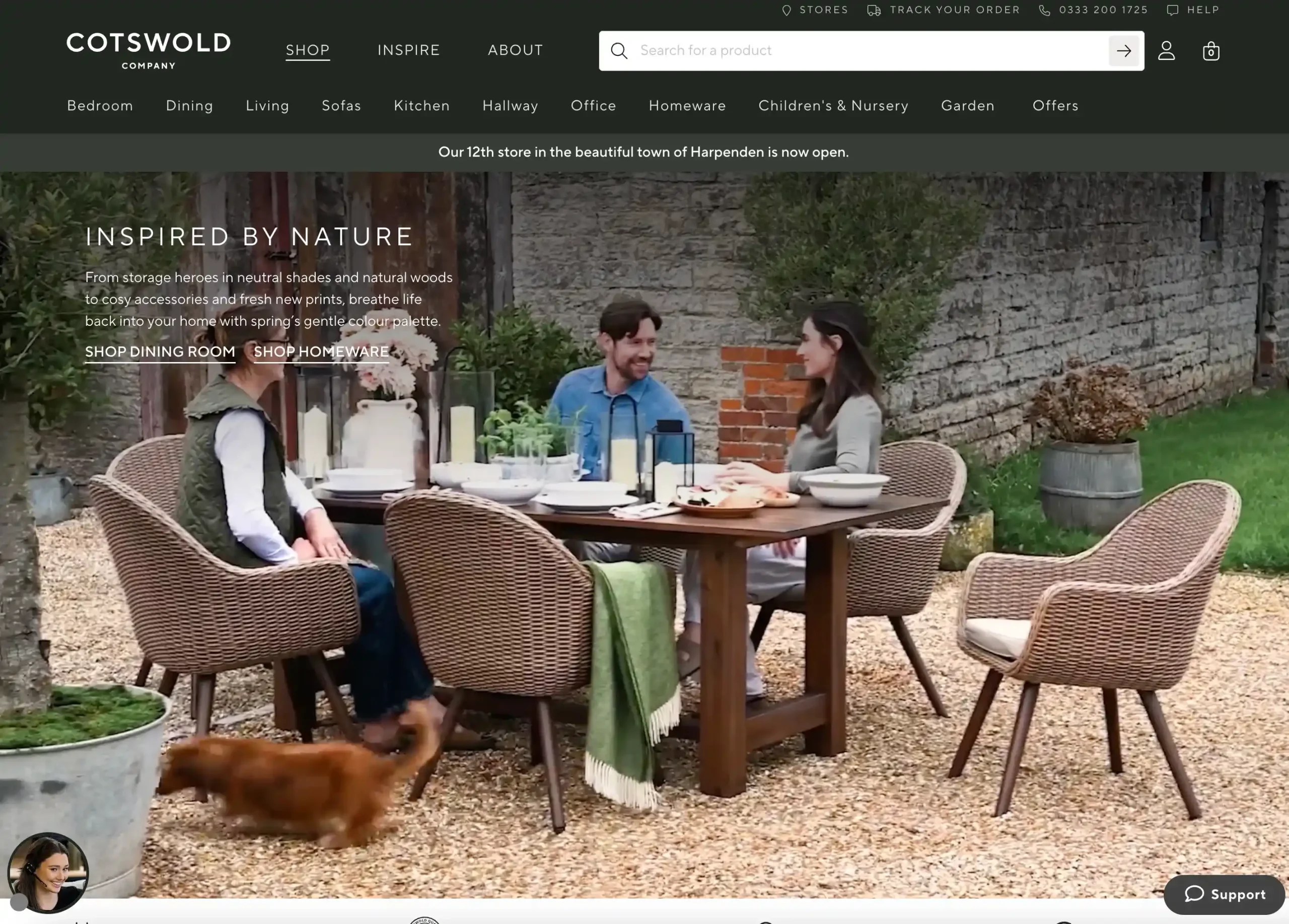 The Cotswold Company website The Cotswold Company website