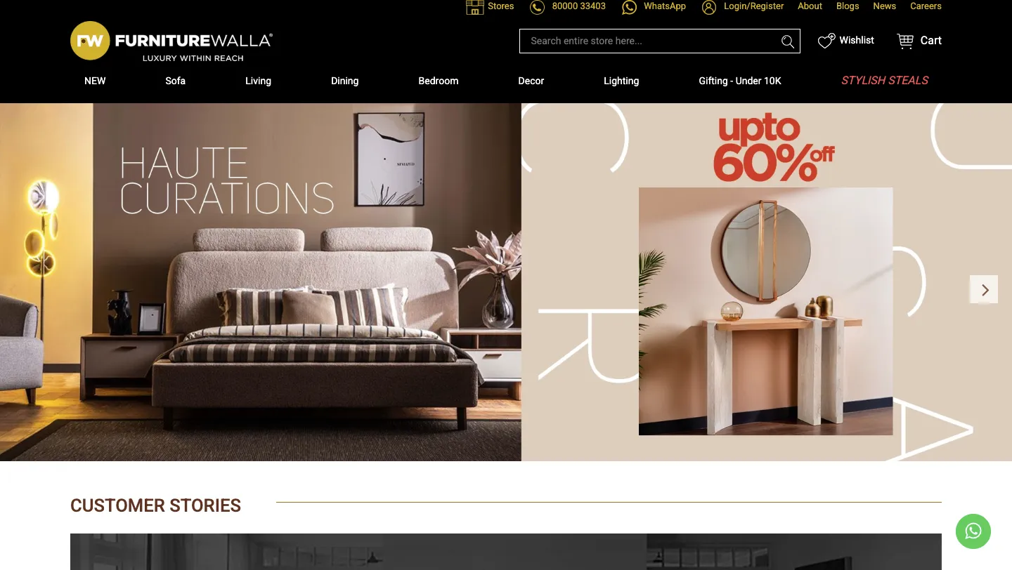 인도의 고급 가구 브랜드 furniturewalla 11zon