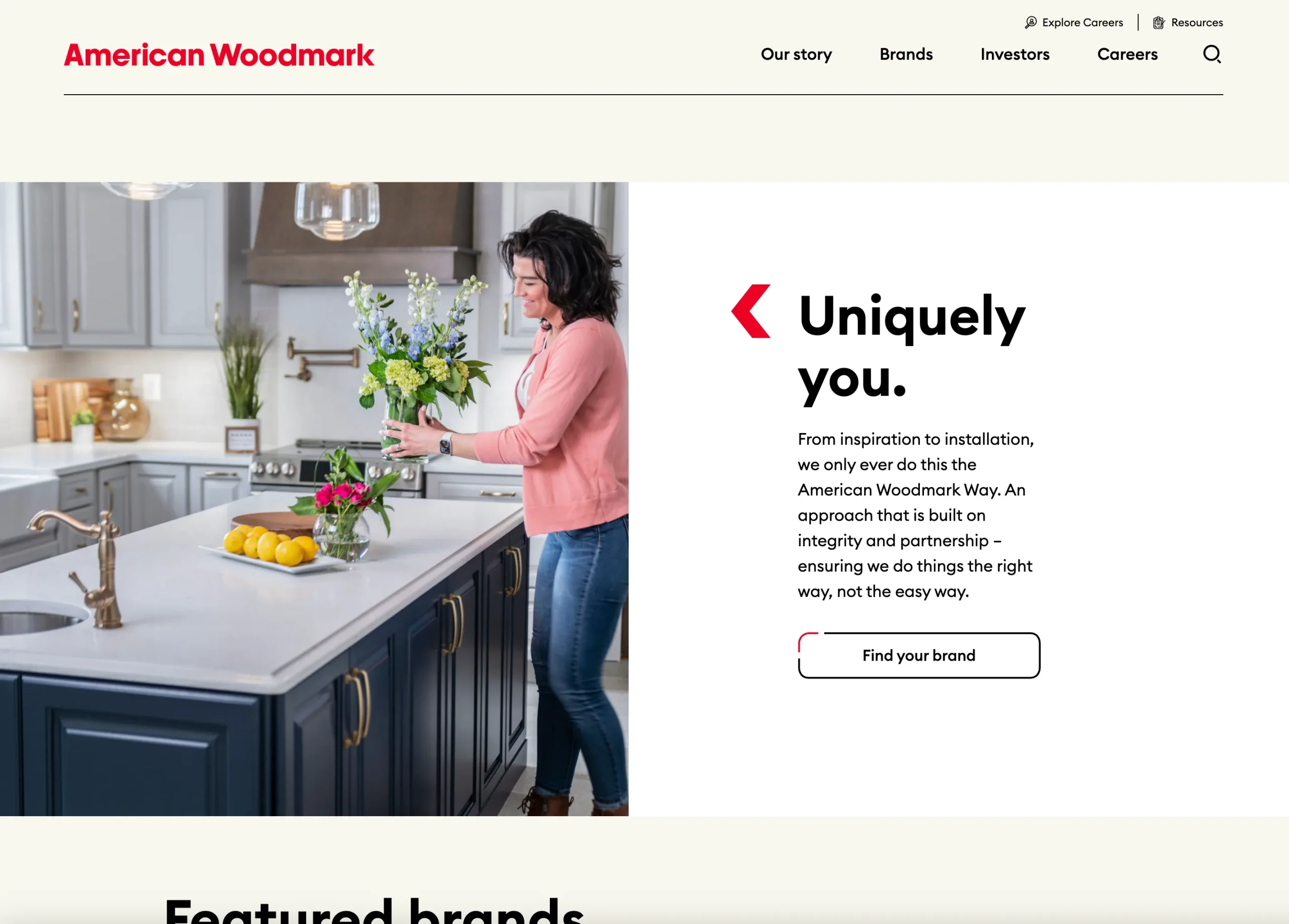 موقع شركة American Woodmark Corporation