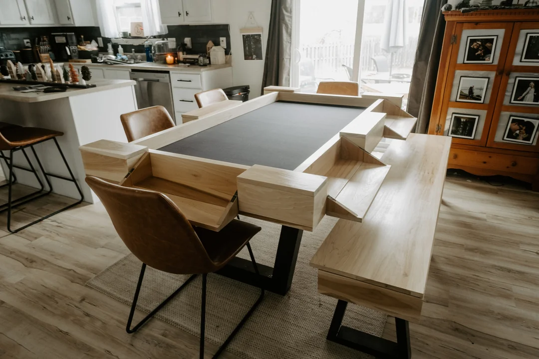 DIY dining table idea Dining Table with Built In Storage