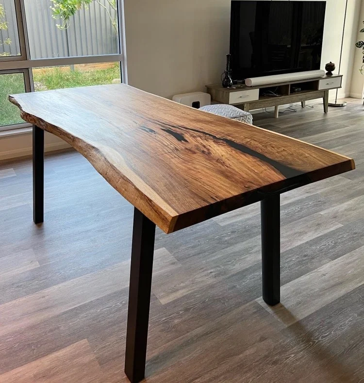 DIY dining table idea Live Edge Dining Table
