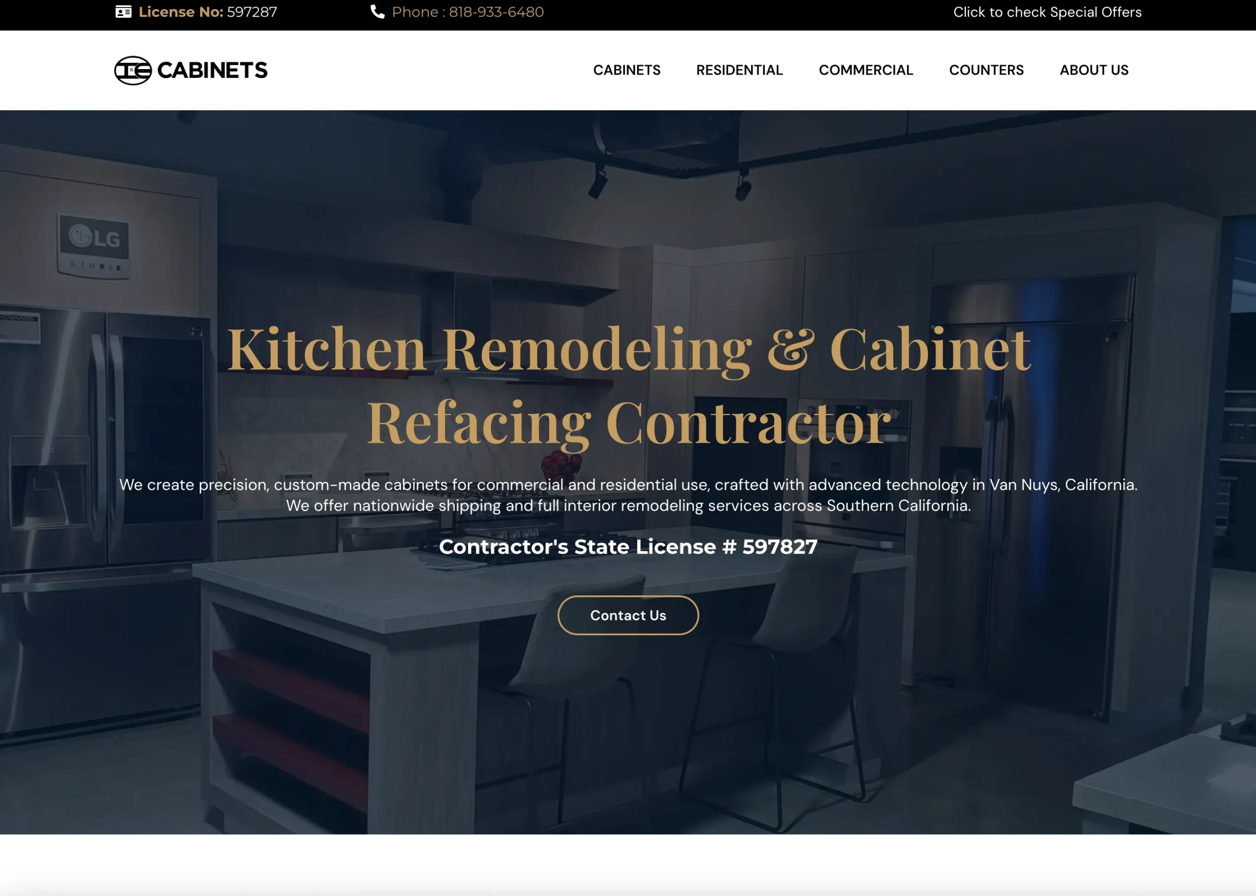 موقع IE Cabinets