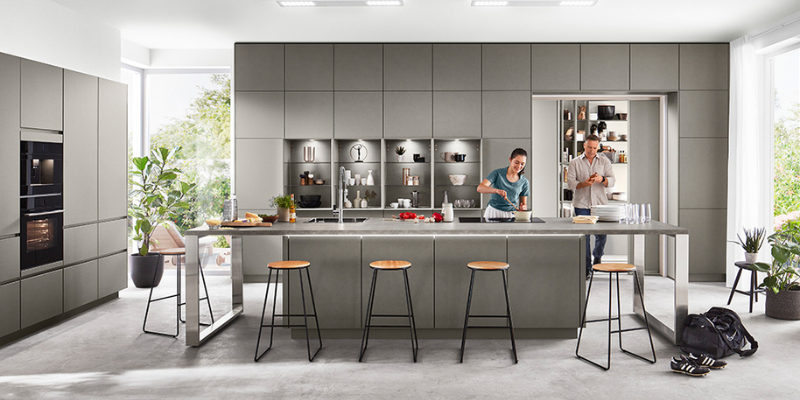 Stylish kitchen with neutral tones