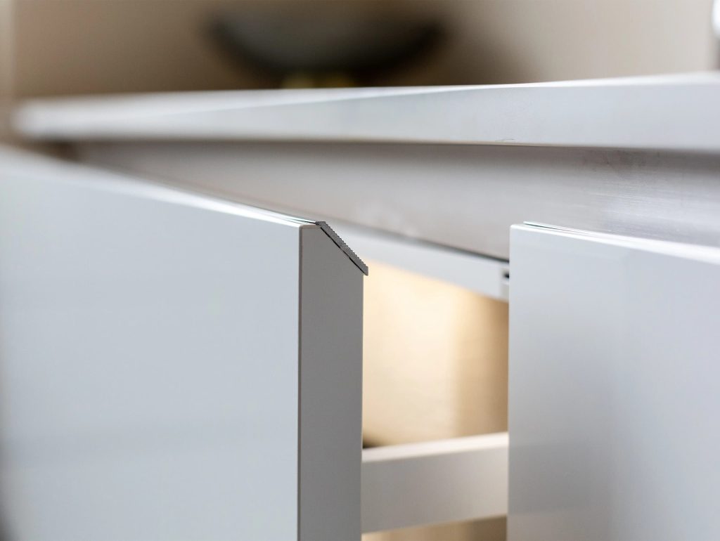 custom Ethereal Cream Kitchen Cabinet