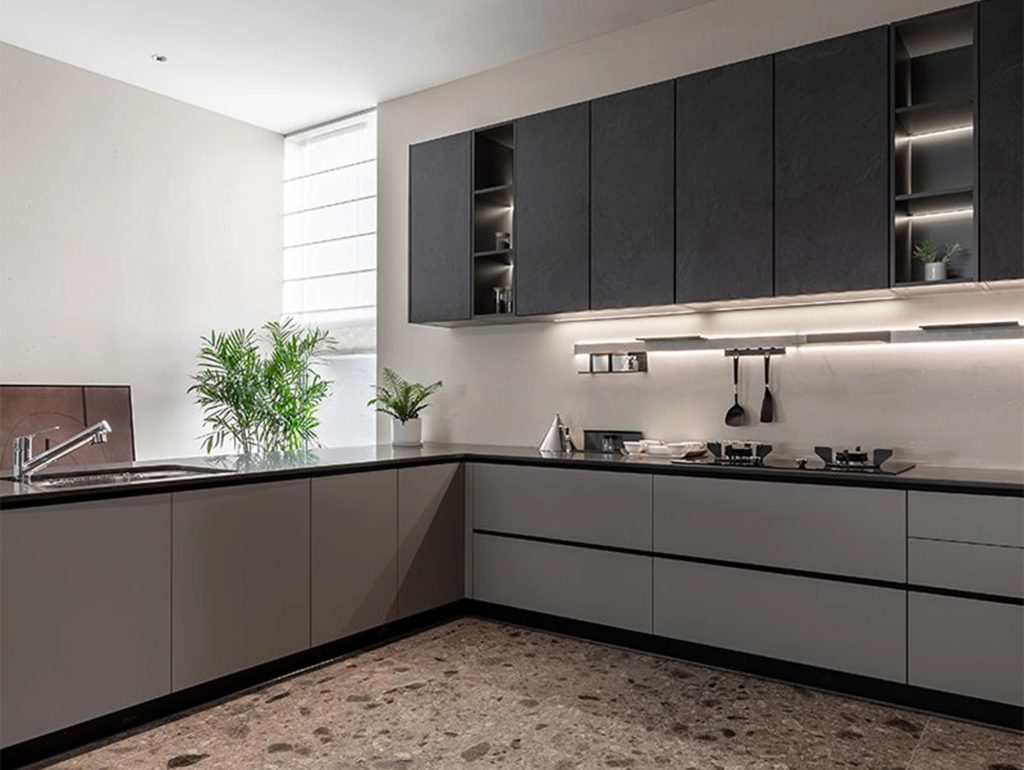 villa Melancholy Gray Kitchen Cabinet