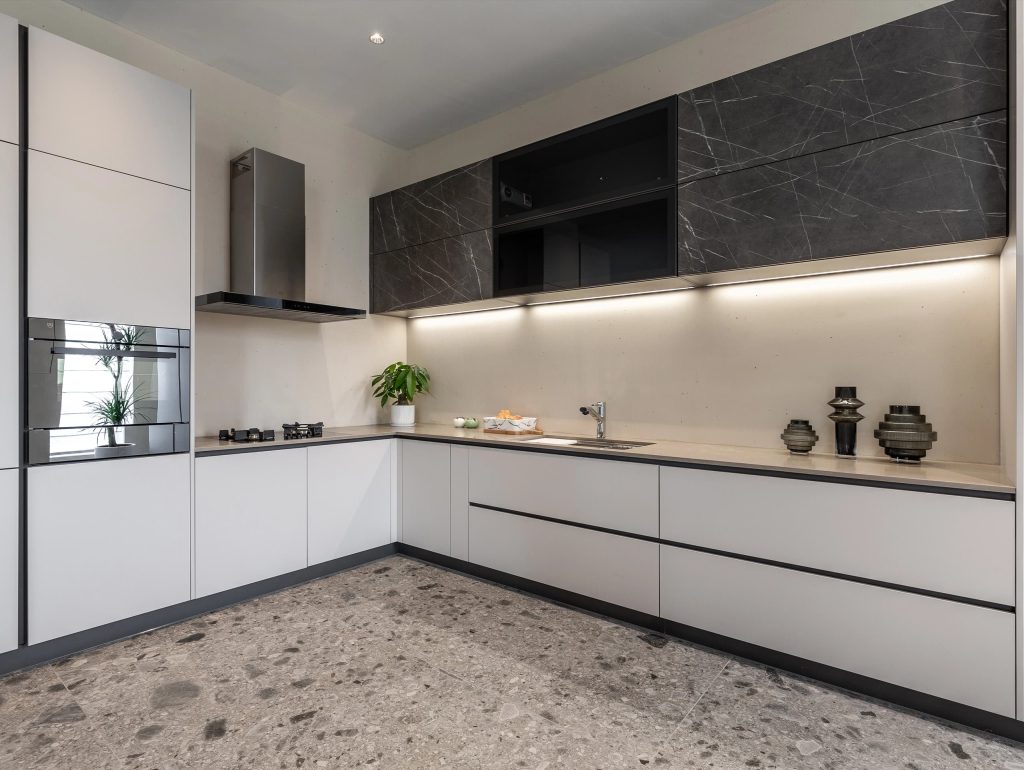 white Eureka Luxury Kitchen Cabinet